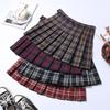 10 цветов решетчатая юбка Y2k корейская клетчатая плиссированная женская юбка фиолетового цвета с высокой талией и короткой защитной подкладкой школьная форма мини-юбки трапециевидной формы для девочек