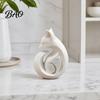 Easy Care Fox Statue 3D Printed Sculpture, Matte White Minimalist Solid Structure Ornament, Sculpture Stain-Resistant Smooth Surface Compact Art Piece