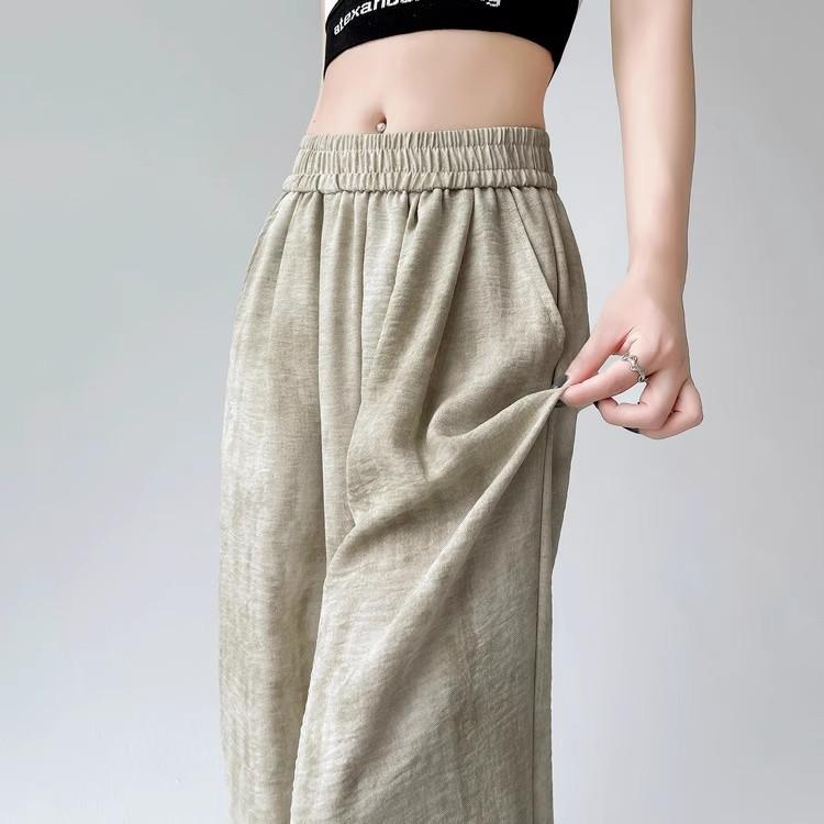 Женские повседневные дизайнерские свободные широкие брюки для девочек, прямые брюки с принтом тай-дай, розовые, черные, абрикосовые, мешковатые брюки