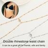 Fashion Simple Double Layer Copper Bead Chain Ladies Waist Belly Chain Belly Belt Chain Fashion Body Jewelry Spring Summer Gifts