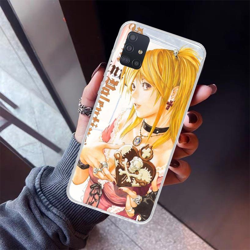 N-Note D-Death MisaMisa Phone Case For Samsung Galaxy A52 A51 A50S A32 A22 A12 A02S A72 A71 A31 A70 A30S Note 20 Ultra 10 Plus S