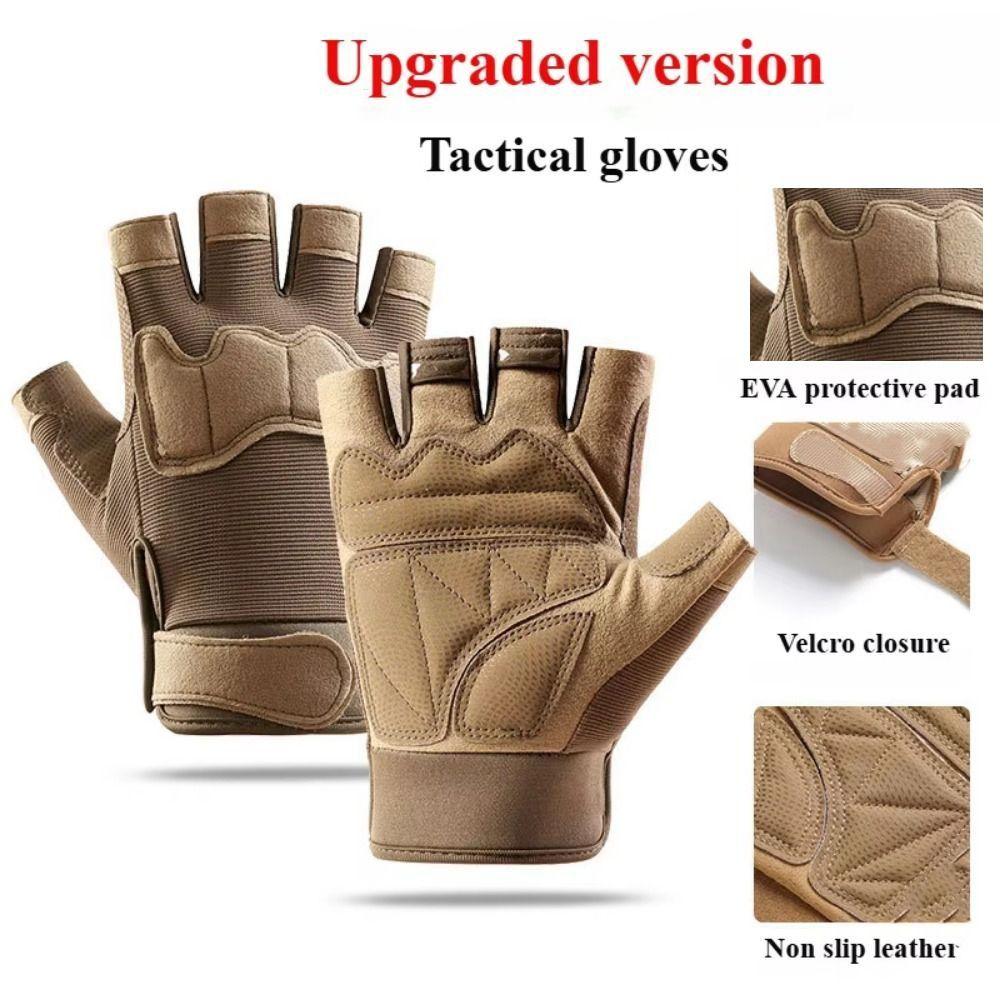 Wear-Resistant Motorcycle Gloves Anti-Slip Half Finger Gloves Racing Gloves Outdoor Sport