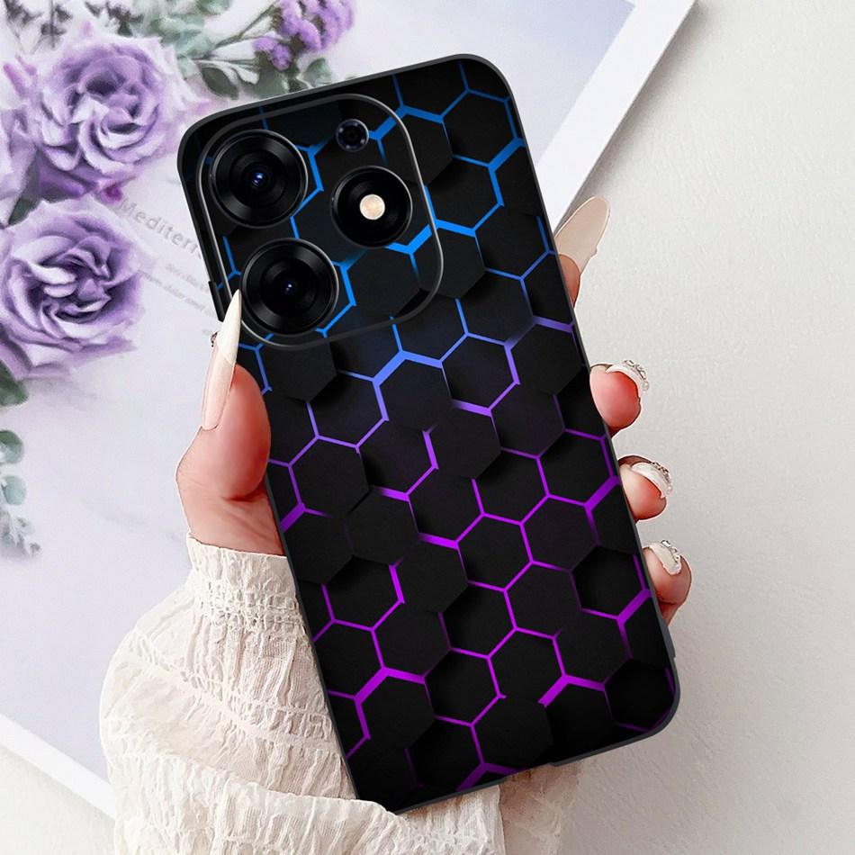 Чехол для телефона Tecno Spark 10 Pro Spark 10Pro 4G KI7 Элегантный Цветочный Кот Печать Мягкий Силикон TPU Чехлы
