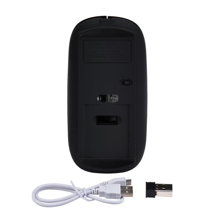 Беспроводная бесшумная мышь Игровая мышь для ПК игр ноутбук ЧЕРНАЯ