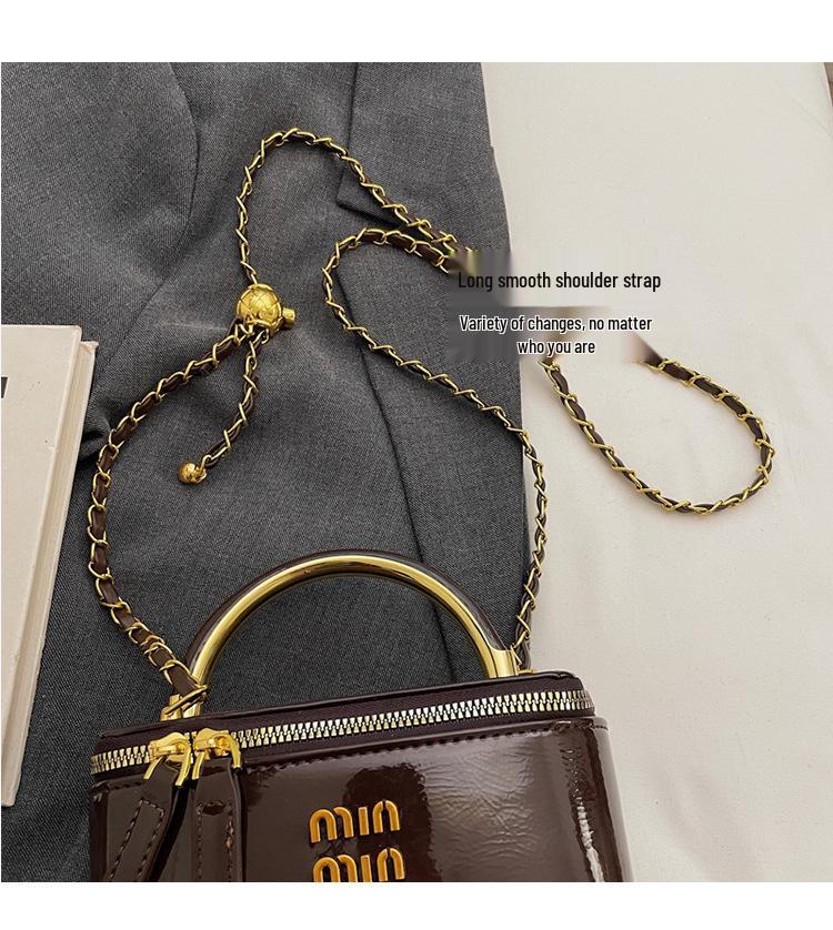 Винтажная маленькая квадратная сумка Miu на цепочке - Женская повседневная модная сумка через плечо и кроссбоди