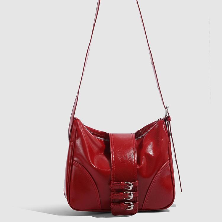 French Style Stylish Retro Minimalism One Shoulder Underarm Bag 2025 New Trendy Cool Motorcycle Bag Commuter High Quality Crossbody Bag Women