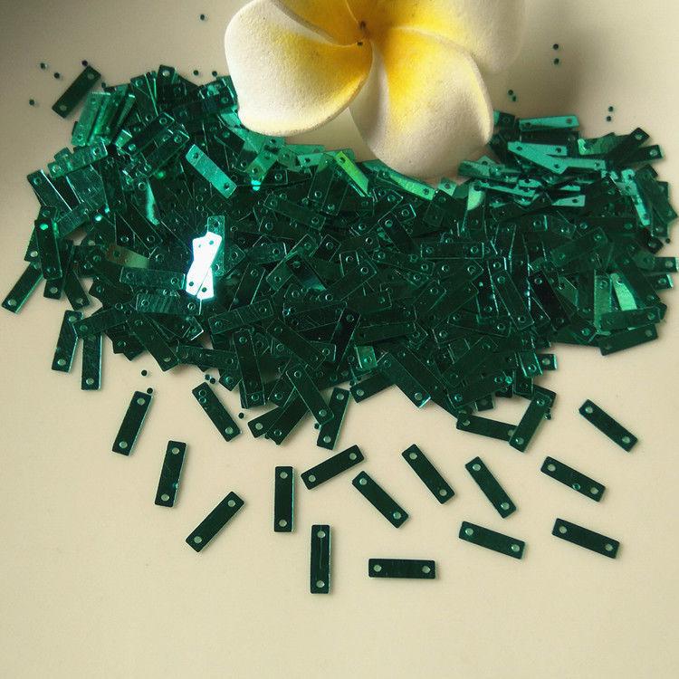 500g Bag PVC Long Strip Double Hole Silver Sequins Handmade DIY Garment Rectangular Wedding Dress Jewelry Chaozhou