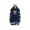 adidas Оригинальная толстовка с капюшоном и камуфляжным принтом в стиле пэчворк, мужские топы, синий DV2064