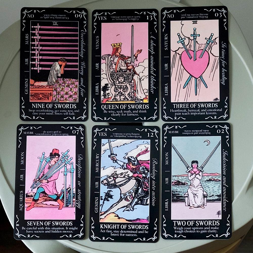 11*6.2cm Beginners Tarot Deck in Tin Box with Guidebook, 78Tarot Cards with Astrology & Numerology Insights
