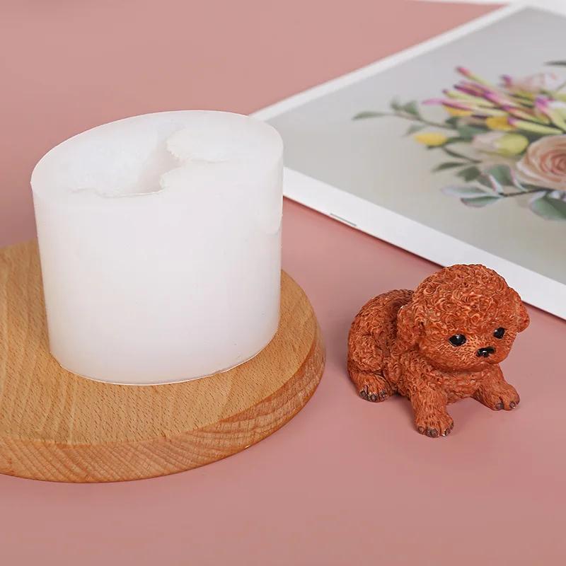 Главная Настольная машина для перевозки животных, модель украшения, мультяшный щенок, силиконовая форма, сделай сам, форма для шоколадного печенья