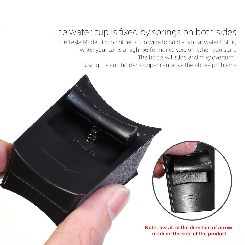 LUCKEASY для модели Tesla 3 года 2017-2023, автомобильный слот для чашки воды, ограничитель скольжения, зажим для держателя чашки из АБС-пластика, ограничитель, аксессуары, модель