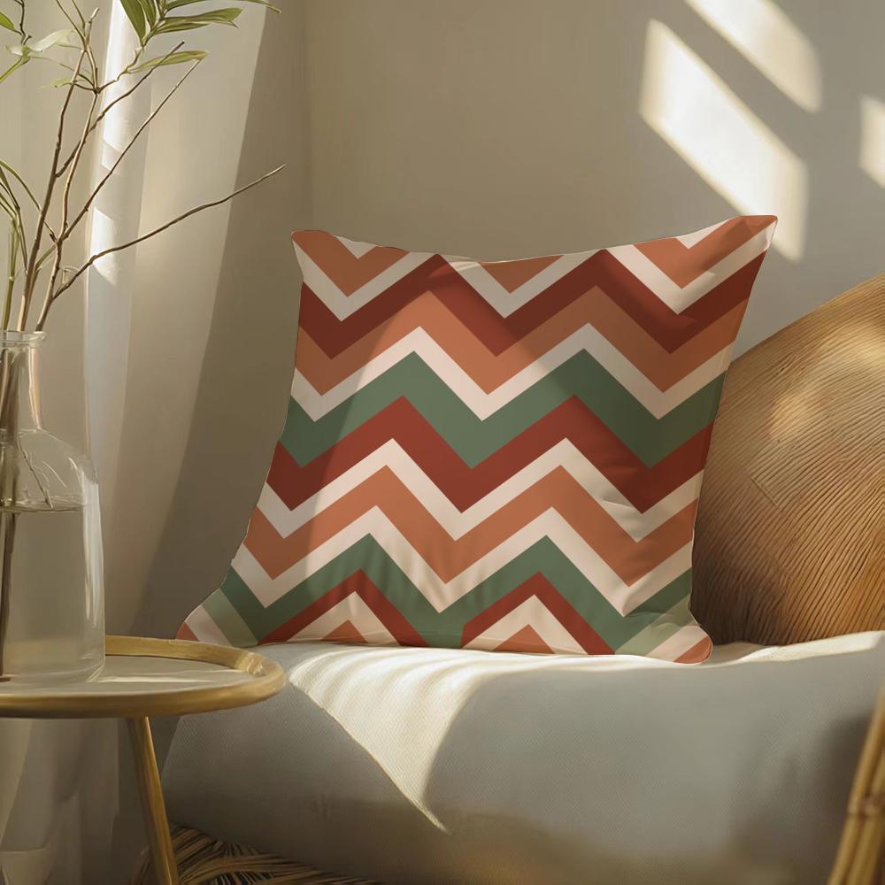 Calm Geometric Color Cushion Cover Soft Short Plush Pillow Cover Smooth Cozy Texture Aesthetic Cushion Case Home Decor