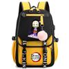 Anime Demon Slayer Backpack for Women Canvas Laptop Bag Back To Schoolbag for Teenager Girl Schoolbag Women Travel Bag Mochila