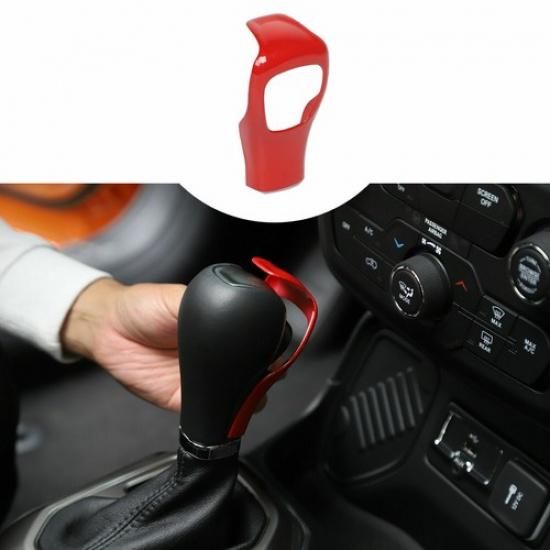 Car Gear Shift Knob Cover Trim Decor Frame For Jeep Renegade 15+/Compass 17+ Red
