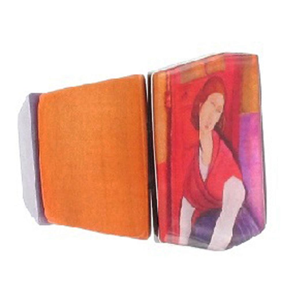 Les Trésors De Lily [R4282] - Handmade Bracelet 'Mistinguette' Red Purple Orange - 50 Mm