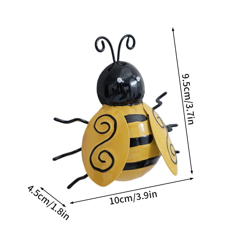 Садовая подвесная стена, симпатичная фигурка муравья, божья коровка, пчела, украшение, ретро, железная 3D-скульптура насекомых, искусство, украшение для дома, орнамент