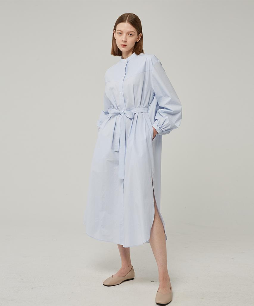 Descendis Shirring Belt Onepiece (Sky Blue)