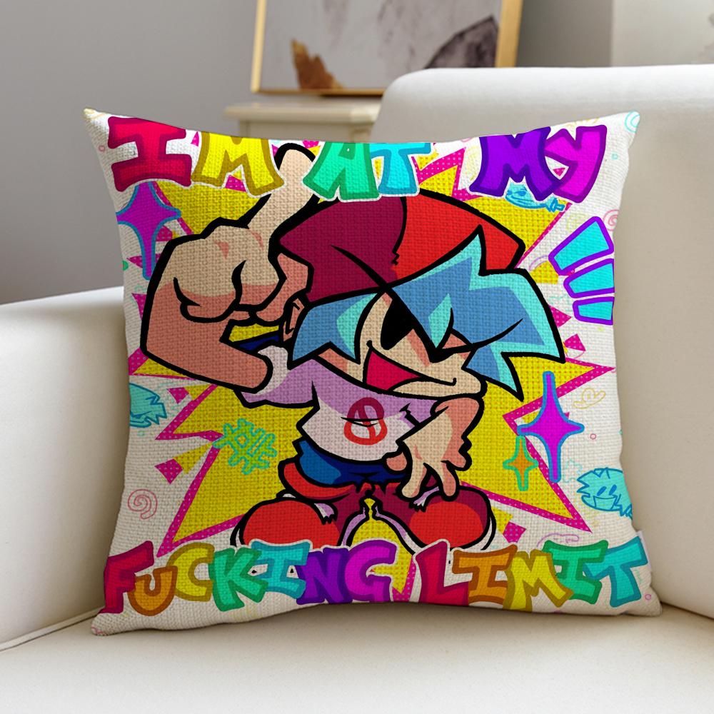 GGame Friday Night FunkinS Cushion Cover Breathable and skinfriendly linen pillowcase square removable and washable cushion