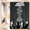 Vintage Arctic M-Monkeys Rock Band Pattern Bathroom Shower Curtain Bathroom Partition Curtain Light Opaque Waterproof Bathroom