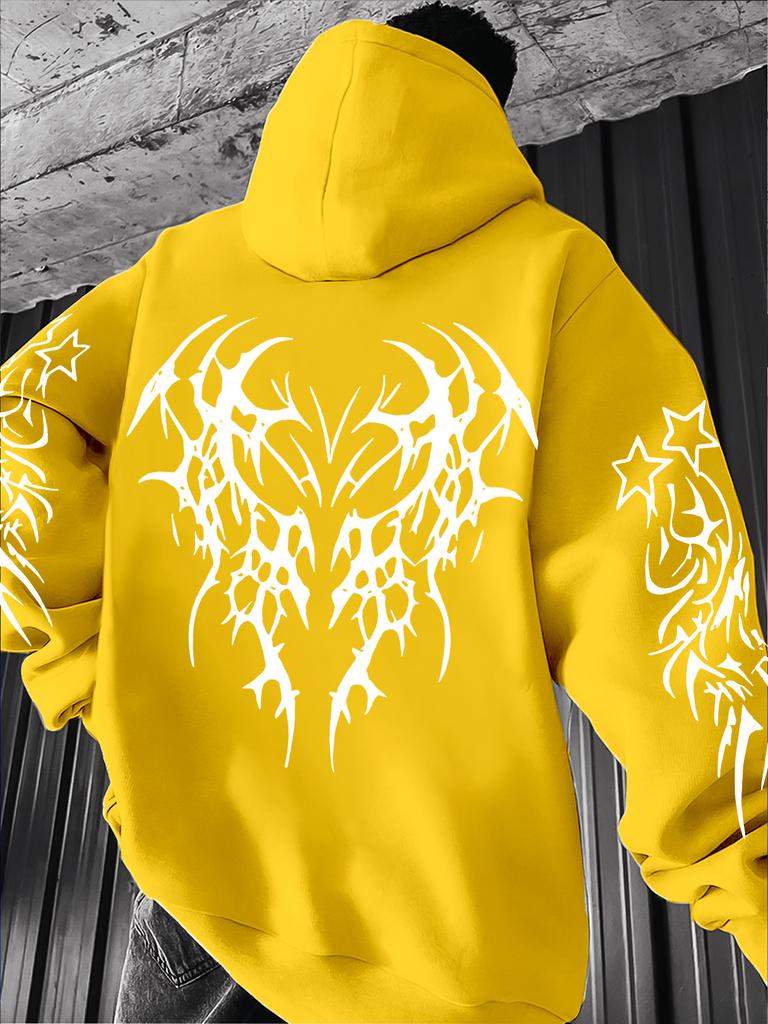Modern Kids Hip Hop Sports Sweatshirt, striking black art printing, nice loose fit for boys girls sports casual