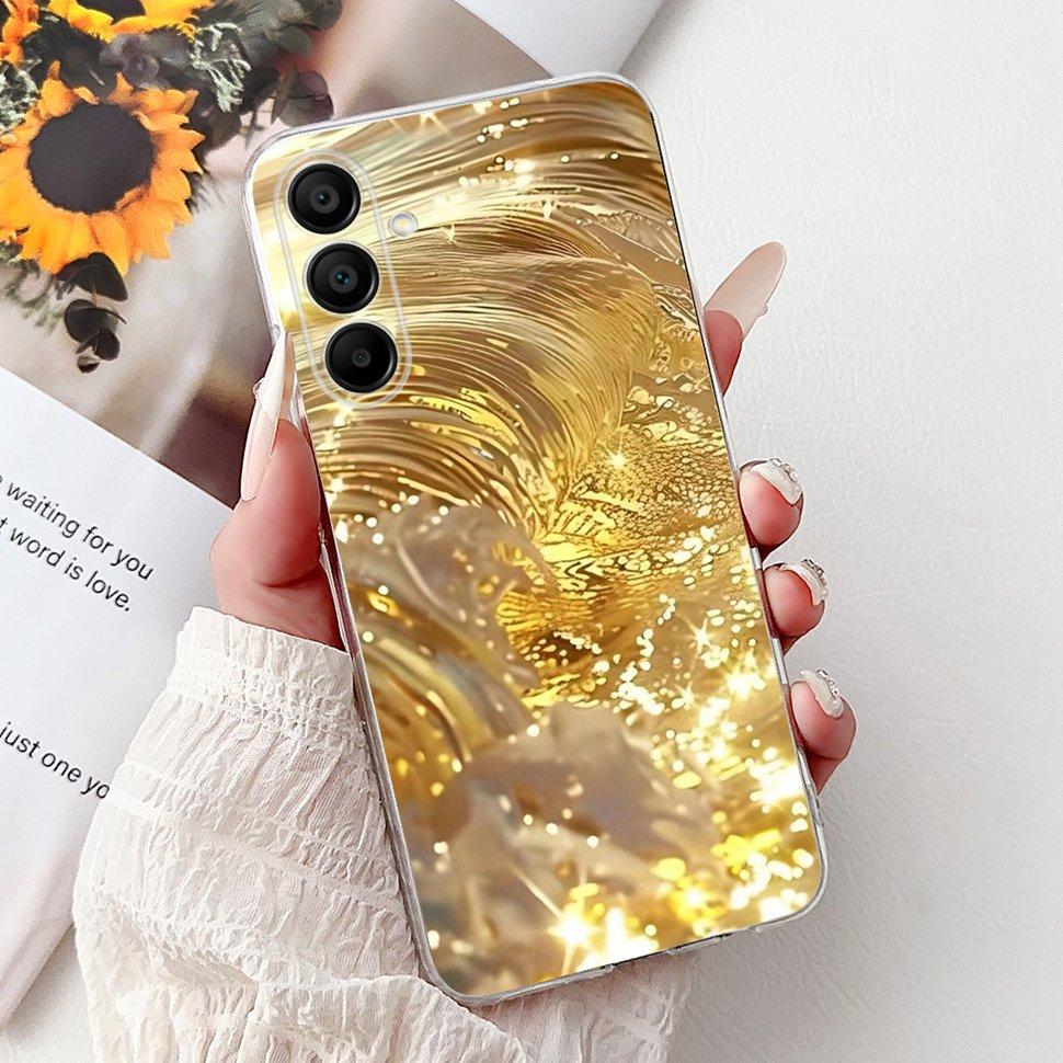 Phone Cases For Samsung Galaxy A15 Case Love Cat Soft TPU Back Cover For Samsung A15 GalaxyA15 Case Shockproof Funda