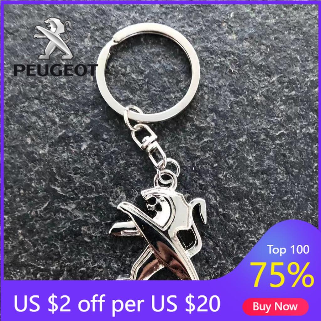 2026 Hot Car Sticker 1PC Car Emblem Keychain Gift Keyring For Peugeot GT 3008 308 T9 208 508 207 2008 5008 206 408 108 4008 Auto