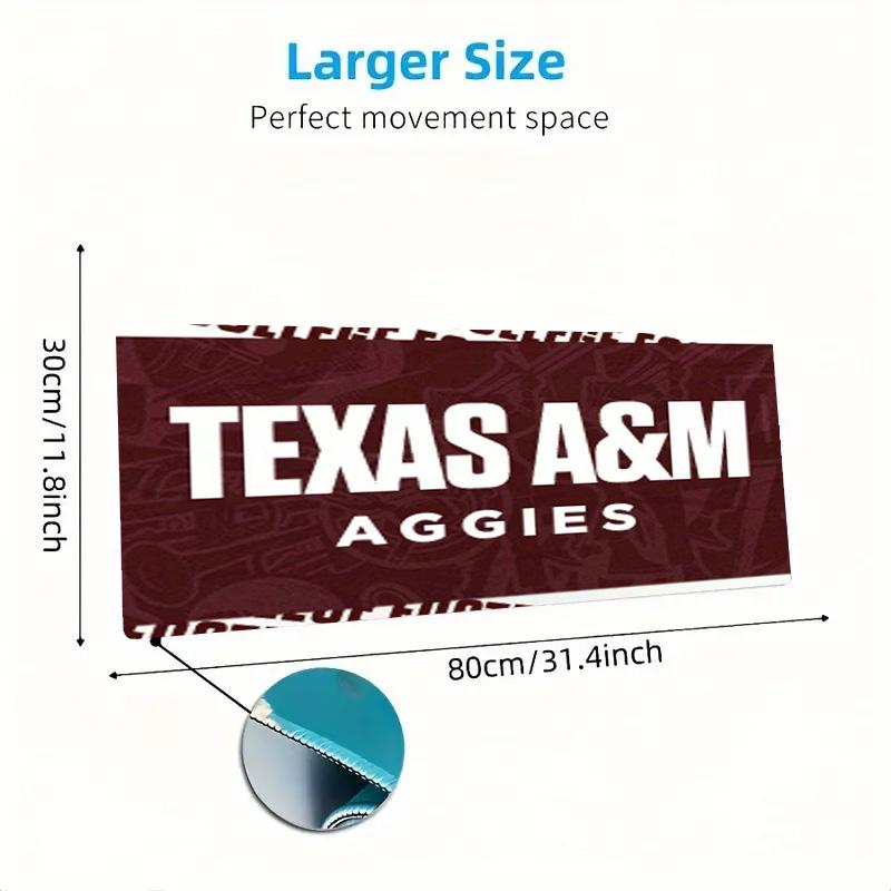 Texas A&M Color Mouse Pad Large Gaming Table Cushion Non-slip Laptop Tablet Big Mousepad XXL Mat Mini PC Playmat With Lock edge