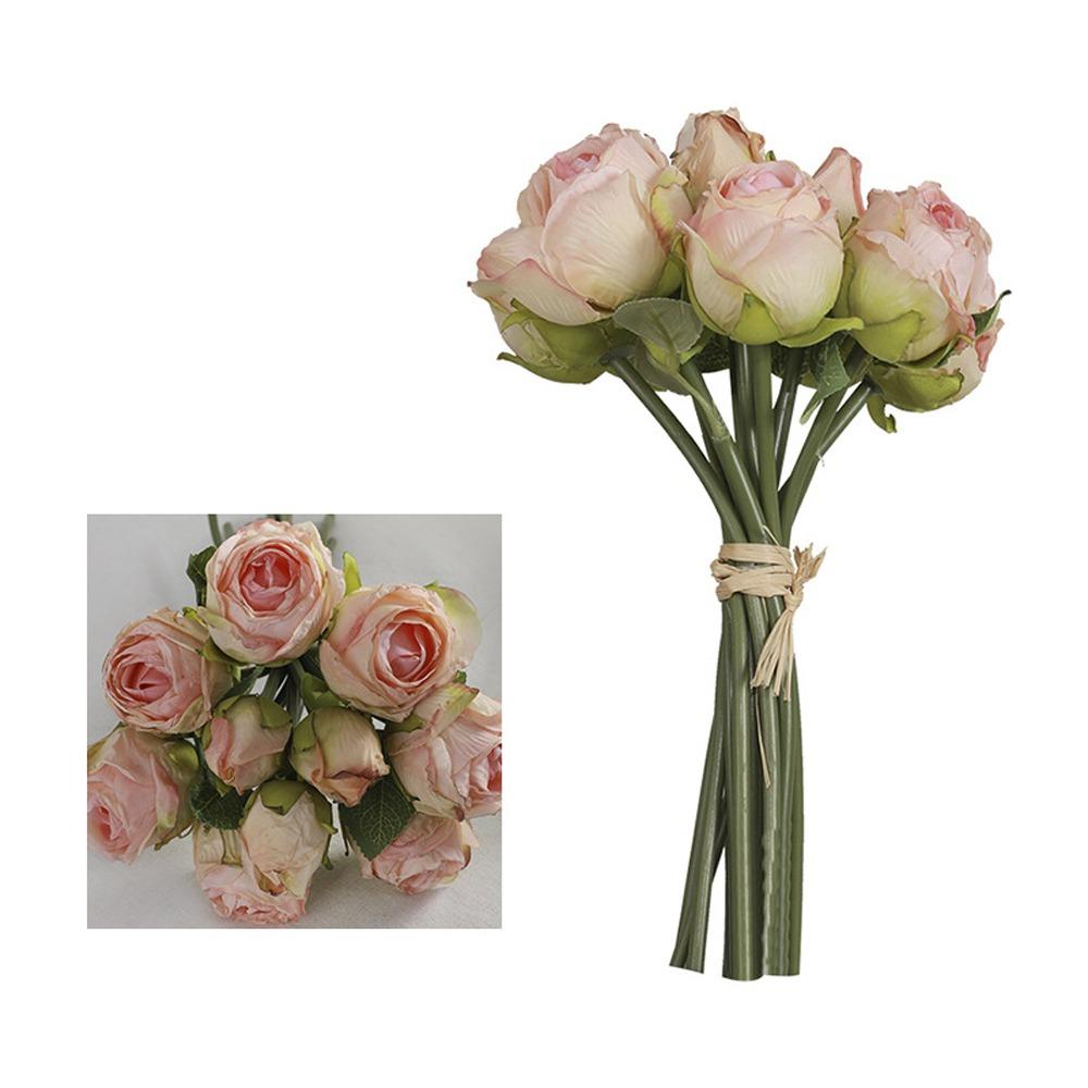 Elegant Silk Rose Flowers Real Touch Fake Plants Artificial Roses Bouquet  Outdoor Garden Decor