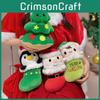 Santa Claus Christmas Penguin Elf Tree Plush Toy Cartoon Stuffed 25cm Dolls