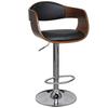 VidaXL Bar Stool Bent Wood and Faux Leather
