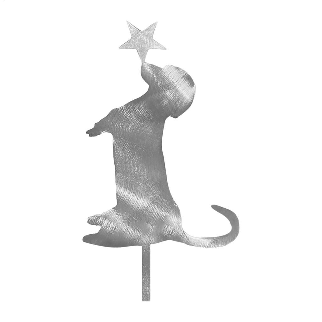 Metal Funny Dachshund Xmas Tree Topper 11.8 Inch Home Holiday Party Decorations Dachshund Topper Christmas Tree Ornaments