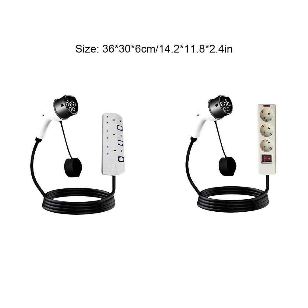 V2L Разрядник для кабельной дороги 5M 16A 3.5kW Разрядка транспортного средства с 3-портовой вилкой Тип 2 Разрядник EU розетка