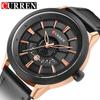 New Top Men's Watch Casual Multi -function Belt Watch Calendar Calendar Waterproof Quartz Watches