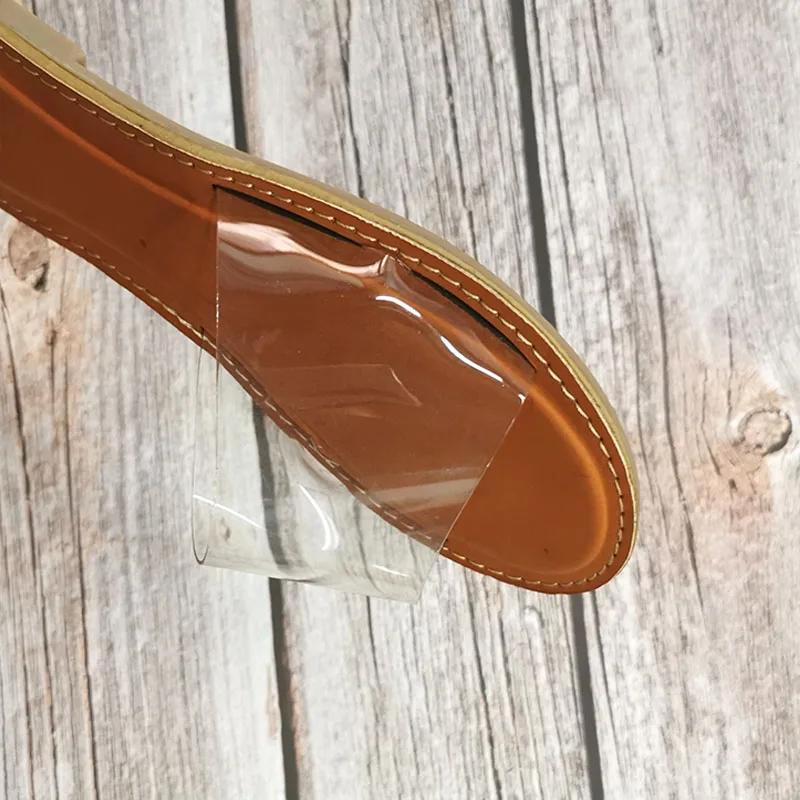Fashion High Quality Fashion Summer Women Slippers Clear Transparent Slip-On Jelly Shoes Ladies Flat Beach Outdoor Holiday Slides