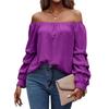 Women's New Fall Fashion Off The Shoulder Long Sleeved Shirt