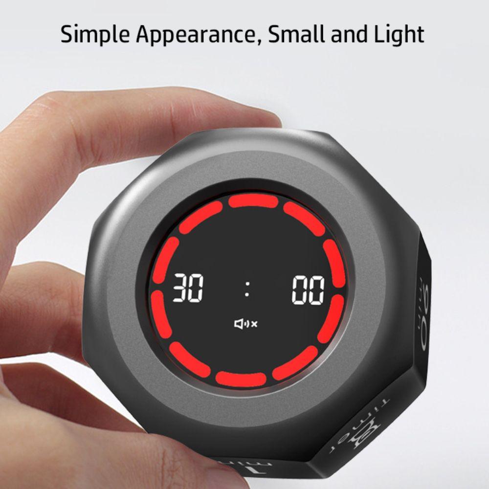 Octagon Automatic Rotating Timer LED Screen Digital Countdown Clock Pomodoro Timer for Task Work