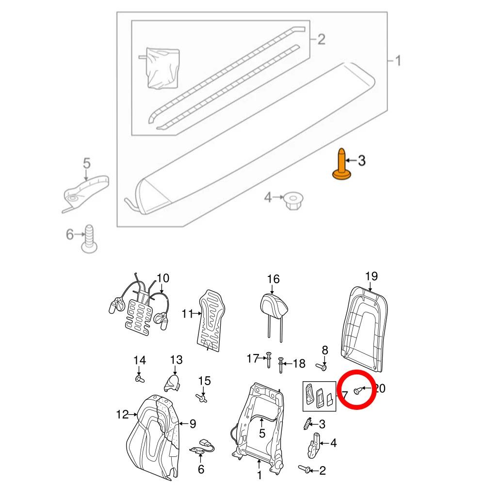 Universal Automotive Door Trim Panel Fasteners for Passat, Golf, Nissan, Renault, Ford