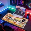 Custom Name Personalized Garfield Pattern Mousepad, Laptop PC Desk Mat, Decorative Desk Mat for Home Keyboard Pad Gift