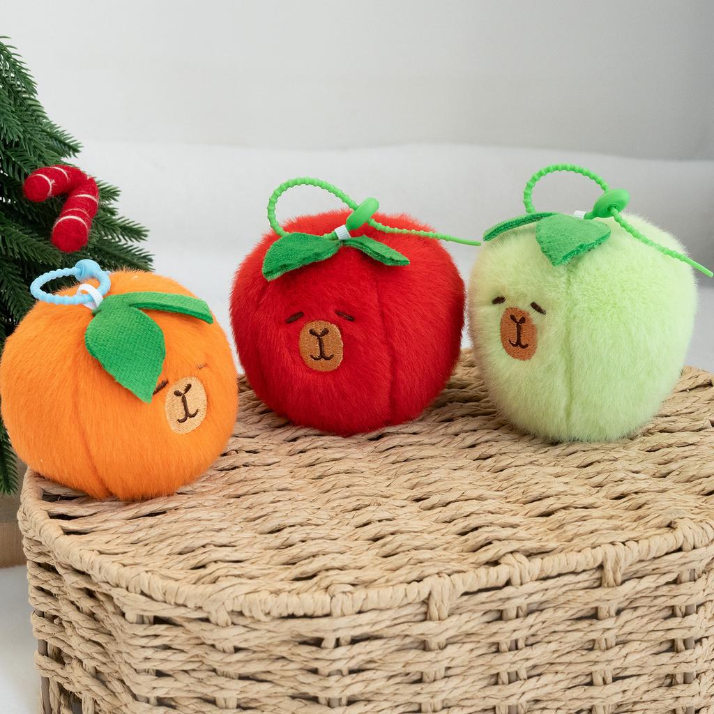 Капибала плюшевый кулон, милая кукла-капибар, тряпичная кукла, брелок, 4-дюймовая кукла-захват