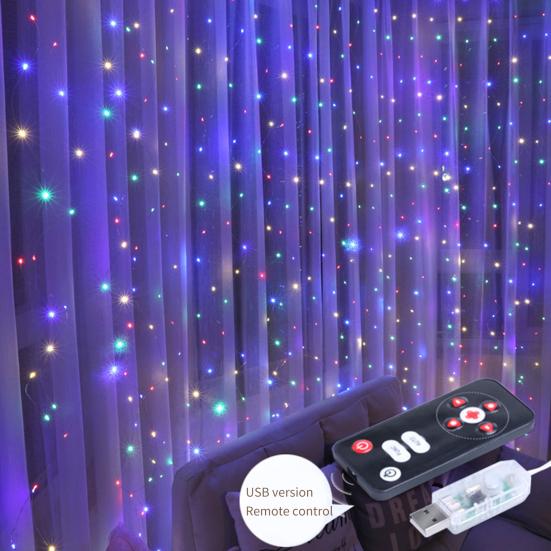 Сказочный светильник низкого давления с питанием от USB, легкий романтический светодиодный звездный мигающий сказочный светильник для сада