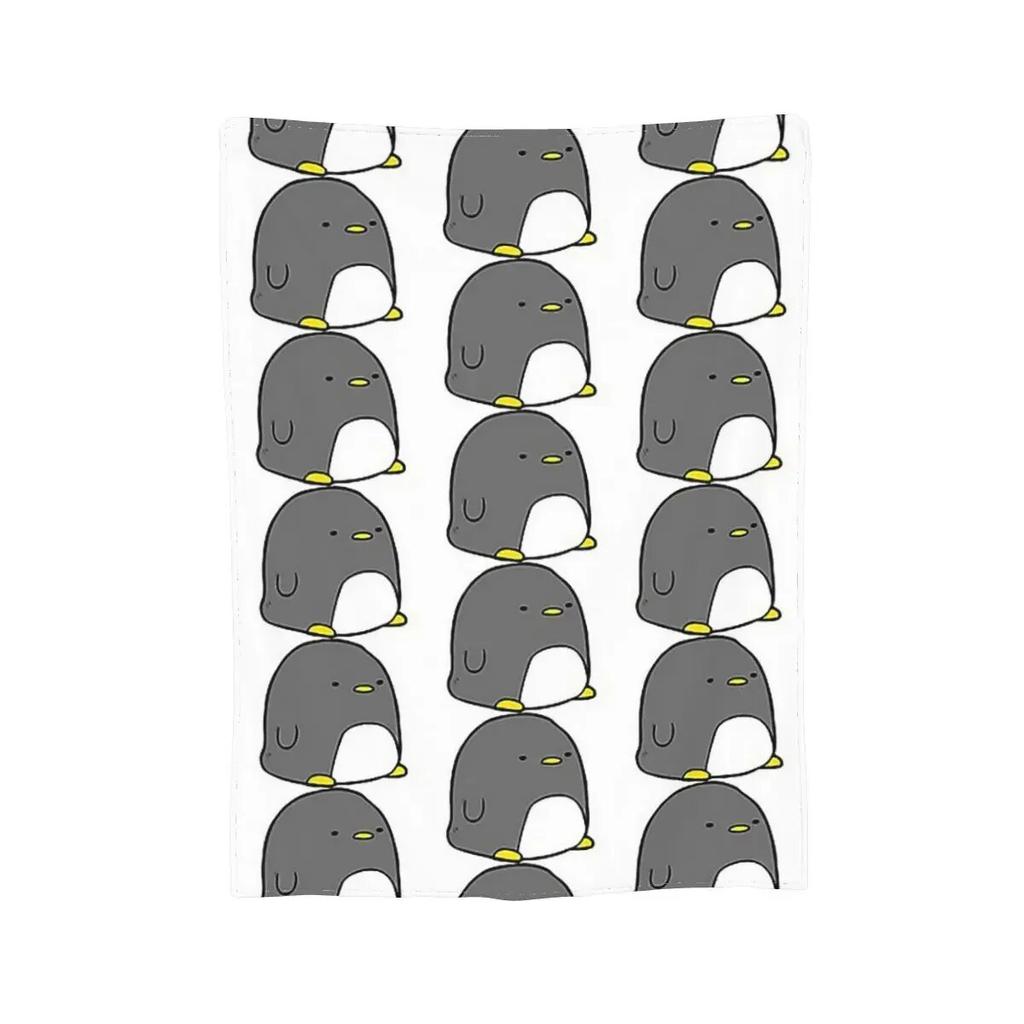 Cute Cuddly Penguin Blankets Soft Warm Flannel Throw Blanket Bedspread for Bed Living Room Picnic Travel Home Sofa