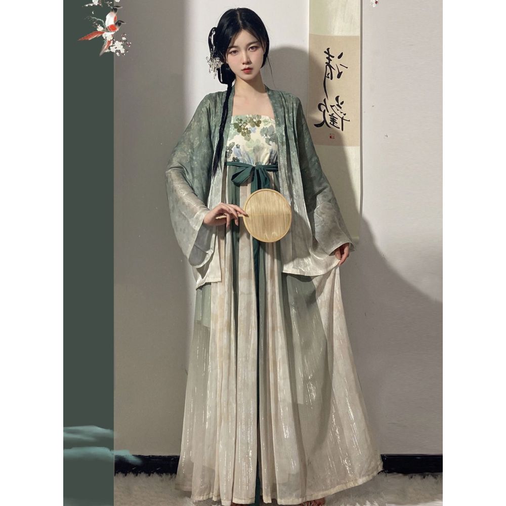 Китайский комплект Hanfu для взрослых женщин, осенний повседневный костюм