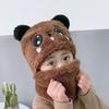 Children's Cartoon Scarf Hat Girl Winter Warm Neckband Hats Integrated Baby Warm Windproof Face Covering Ear Protection Beanies