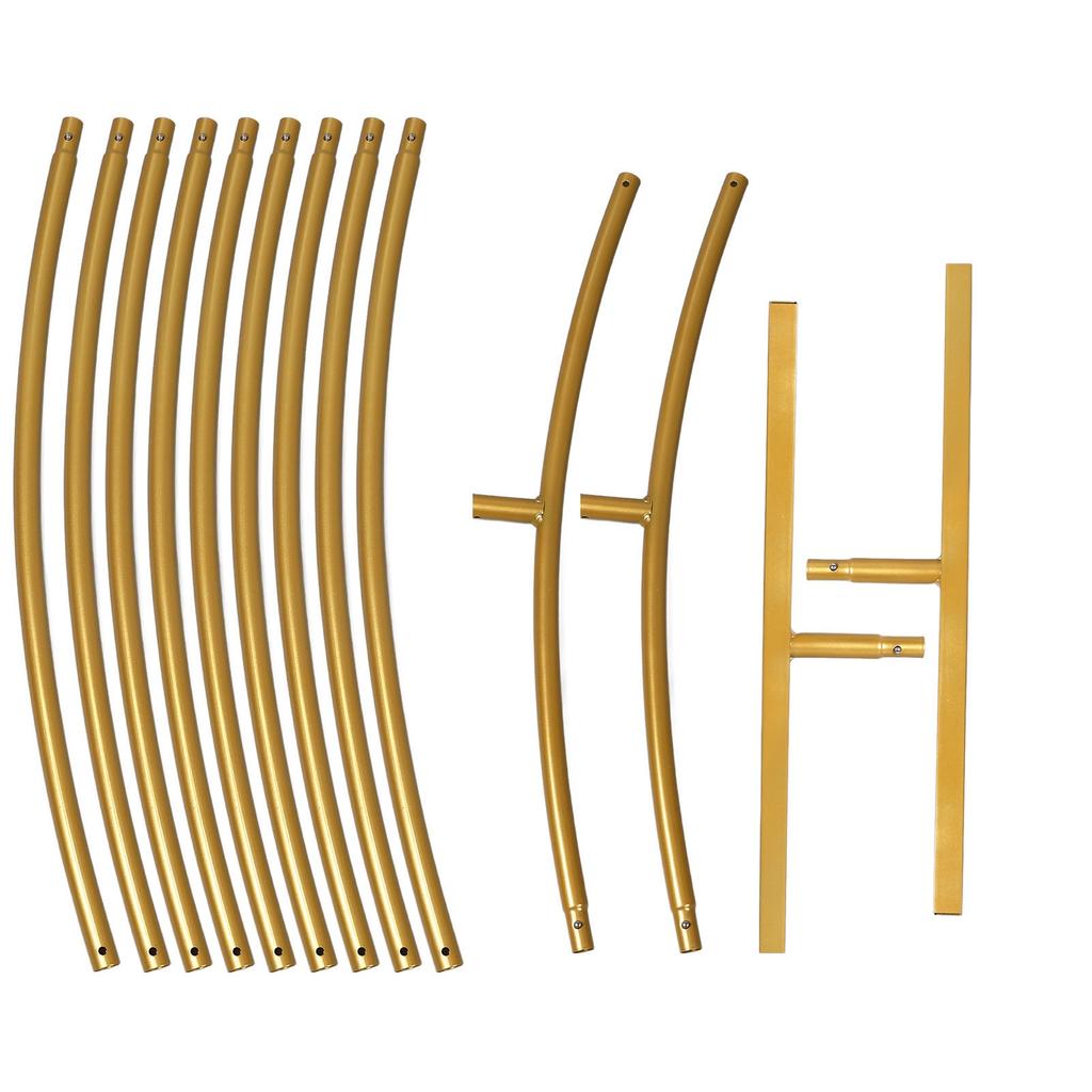 Round Balloon Arch Kit Decoration Gold Backdrop Stand for Wedding Birthday Party Graduation