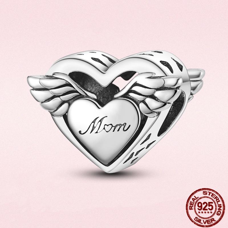 Круглые бусины в виде сердца из стерлингового серебра 925 пробы с изображением животных подходят для оригинального модного браслета-подвески DIY, модное серебро 925 пробы для изготовления ювелирных изделий