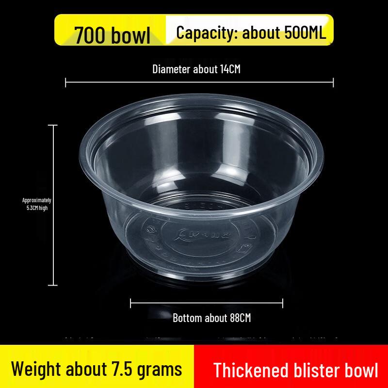 ZISIZ Disposable Plastic Bowls with Lids