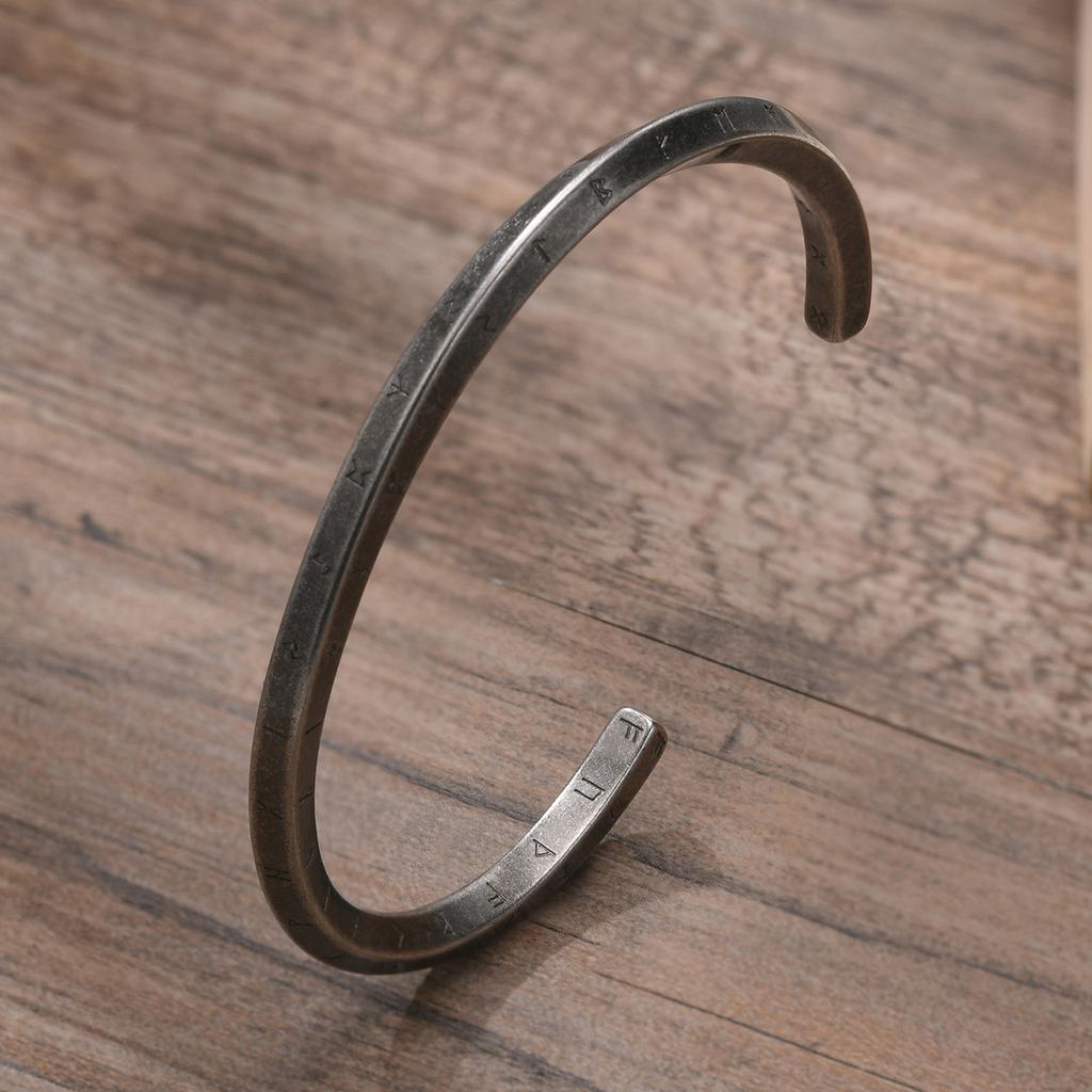 Vnox Ретро Норвежский Браслет-манжета Викингов для Мужчин Нержавеющая Сталь Мобиус Норвежская Мифология Руны Амулет Украшения Подарок Папе