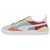 Suede Block Wt Foam Strip 2 Sports Patchwork Low-Top Sneakers Unisex Sneakers Blue Red White 383895-02