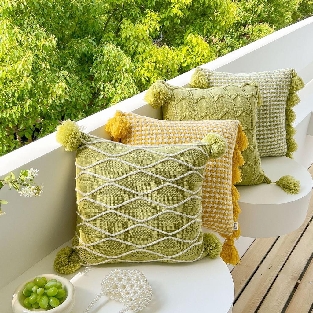 Вязаный чехол для подушки, подушка для дивана, подушка для офиса, поясничная подушка, чехол для домашней подушки