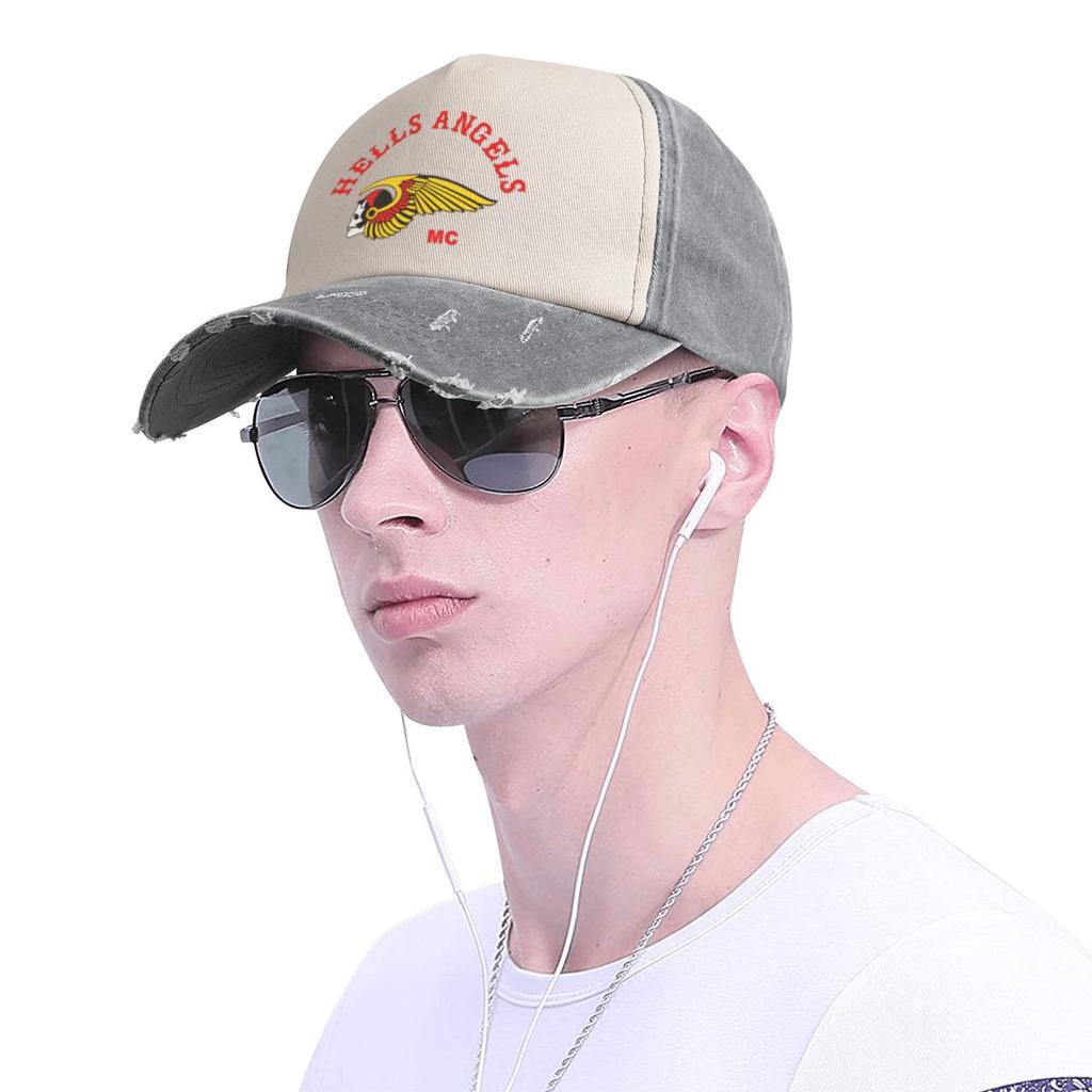 Винтажные бейсболки Hell Angel в стиле унисекс, потертые джинсовые головные уборы HA MC, летние кепки для мотоциклетного клуба, уличные летние кепки, шляпа